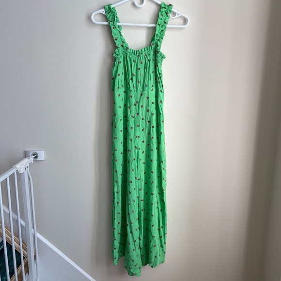 Faithfull The Brand - Dolores Spearmint Green Floral Jumpsuit - Size S(4) - Picture 3 of 9